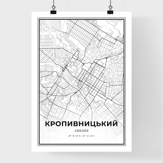 Kropyvnytskyi Ukraine - Premium City Map Poster