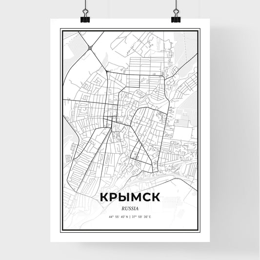 Krymsk Russia - Premium City Map Poster