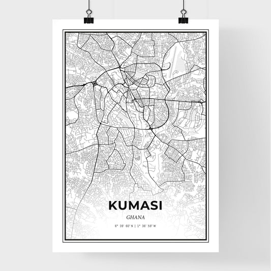 Kumasi Ghana - Premium City Map Poster