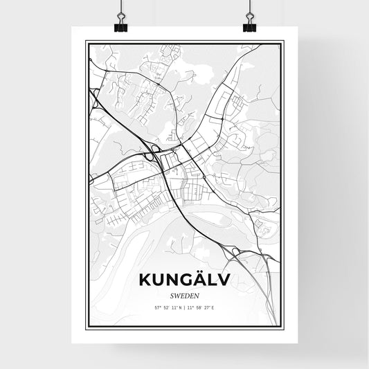 Kungälv Sweden - Premium City Map Poster