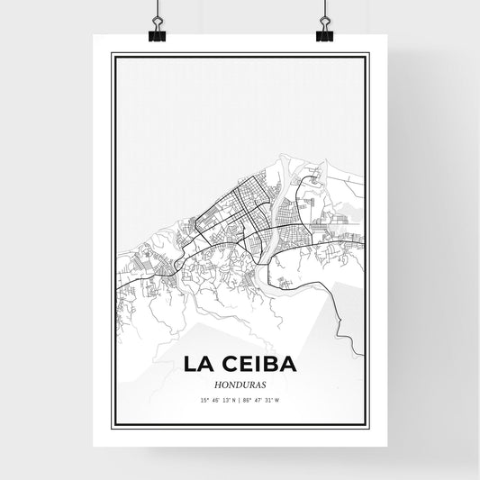 La Ceiba Honduras - Premium City Map Poster