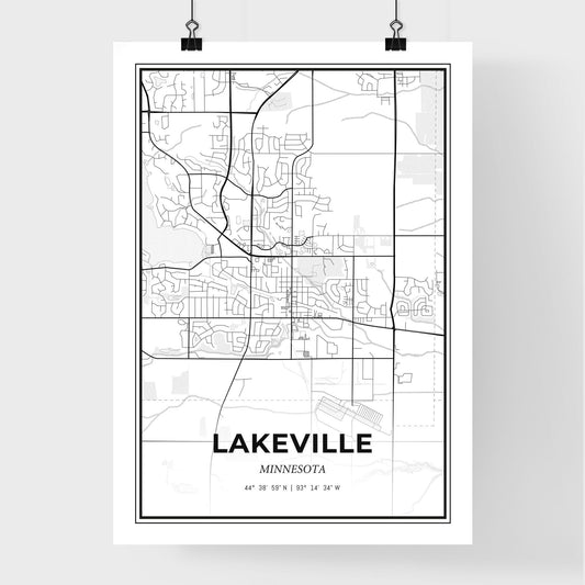 Lakeville Minnesota - Premium City Map Poster