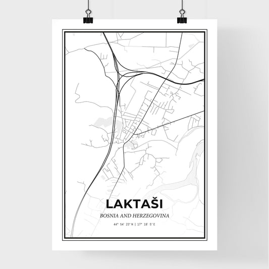 Laktaši Bosnia and Herzegovina - Premium City Map Poster