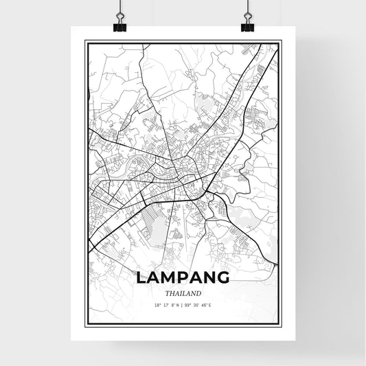 Lampang Thailand - Premium City Map Poster