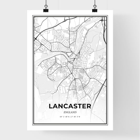 Lancaster England - Premium City Map Poster
