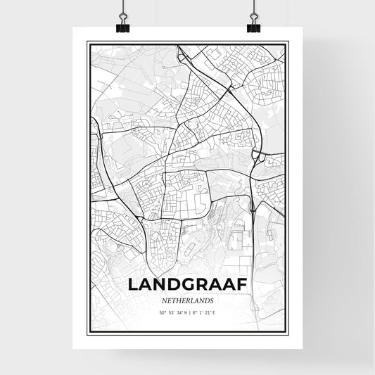 Landgraaf Netherlands - Premium City Map Poster