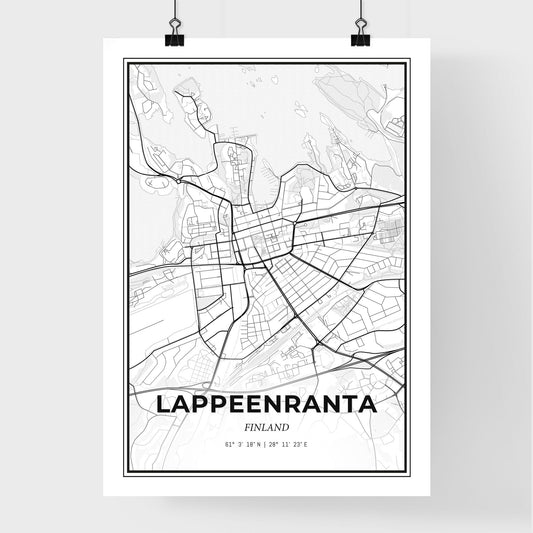 Lappeenranta Finland - Premium City Map Poster