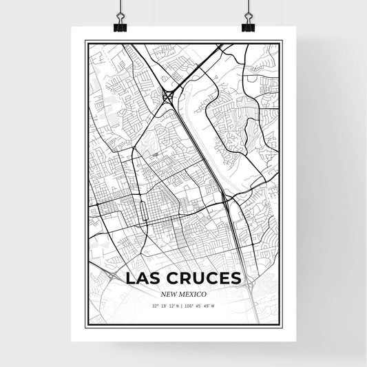 Las Cruces New Mexico - Premium City Map Poster