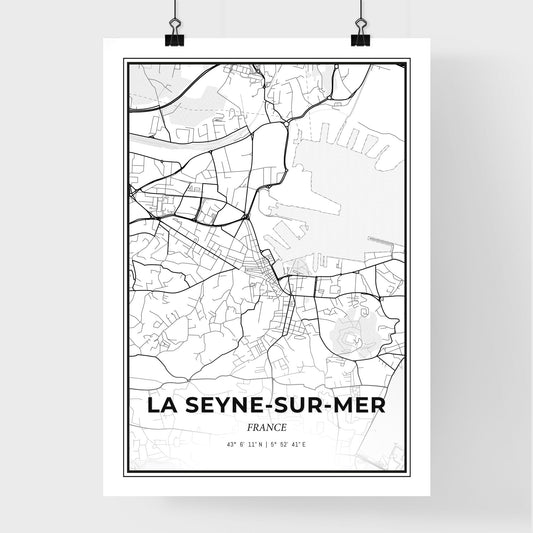 La Seyne-sur-Mer France - Premium City Map Poster