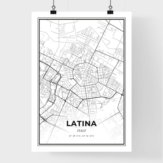 Latina Italy - Premium City Map Poster