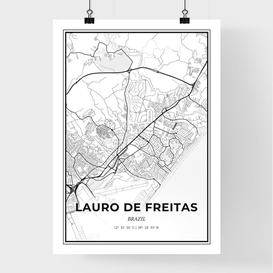 Lauro de Freitas Brazil - Premium City Map Poster