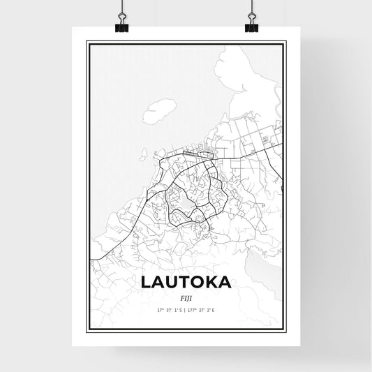 Lautoka Fiji - Premium City Map Poster