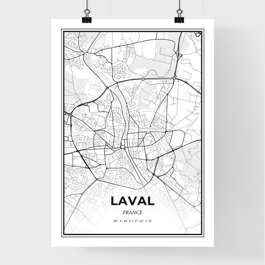 Laval France - Premium City Map Poster