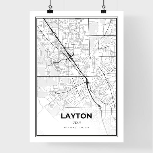 Layton Utah - Premium City Map Poster