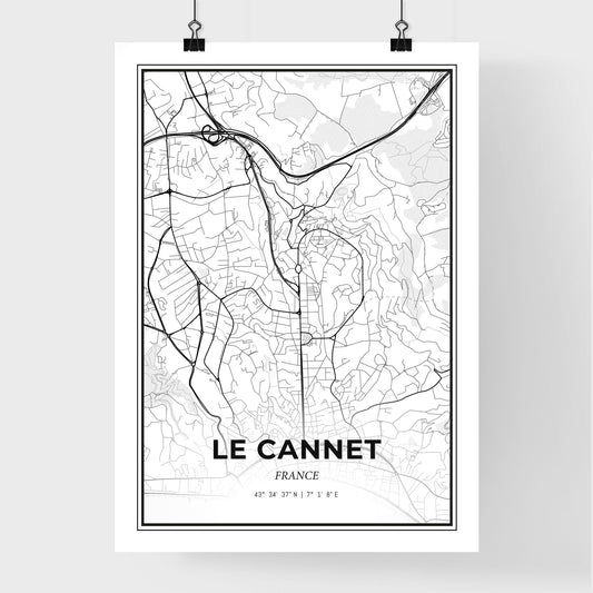 Le Cannet France - Premium City Map Poster