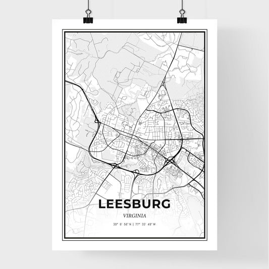 Leesburg Virginia - Premium City Map Poster