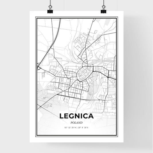 Legnica Poland - Premium City Map Poster