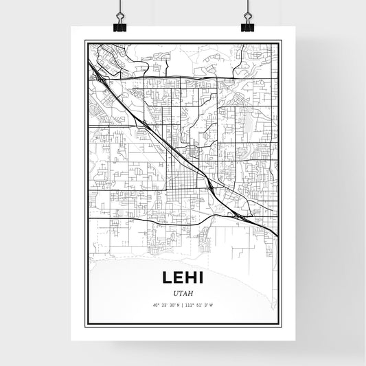 Lehi Utah - Premium City Map Poster