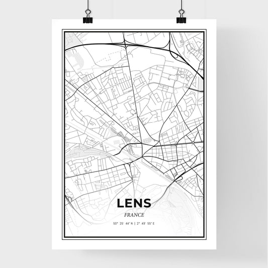 Lens France - Premium City Map Poster