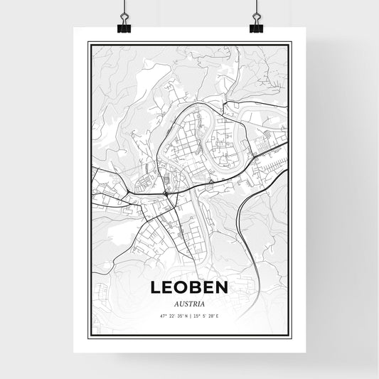 Leoben Austria - Premium City Map Poster