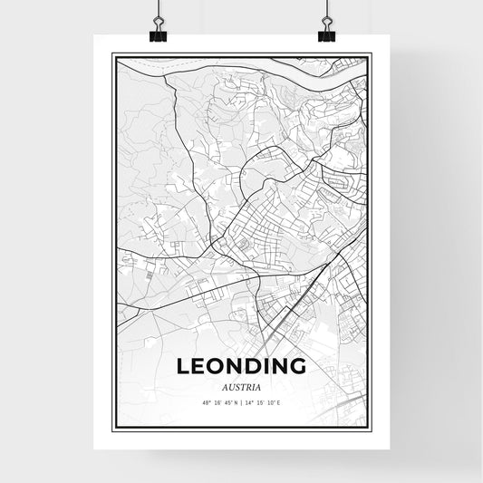 Leonding Austria - Premium City Map Poster