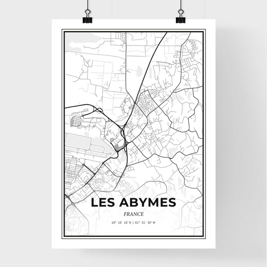 Les Abymes France - Premium City Map Poster