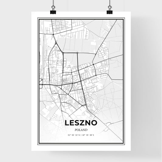 Leszno Poland - Premium City Map Poster