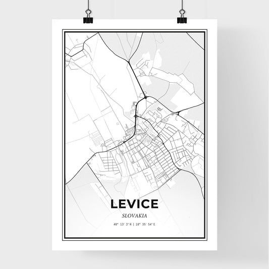 Levice Slovakia - Premium City Map Poster