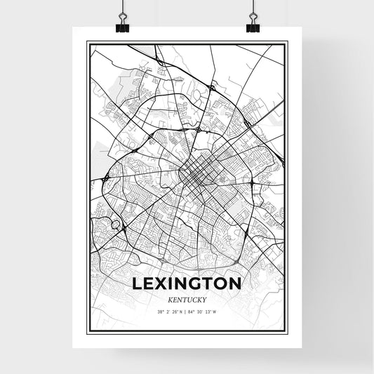 Lexington Kentucky - Premium City Map Poster