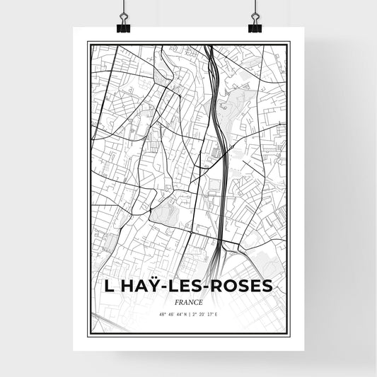L Haÿ-les-Roses France - Premium City Map Poster