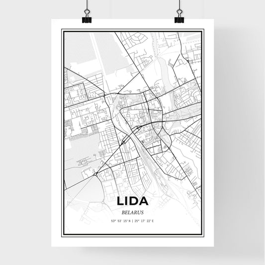 Lida Belarus - Premium City Map Poster