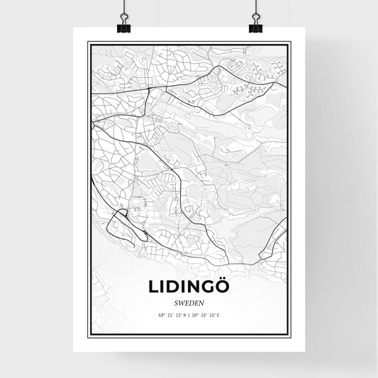 Lidingö Sweden - Premium City Map Poster