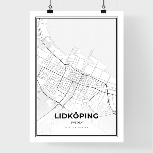 Lidköping Sweden - Premium City Map Poster