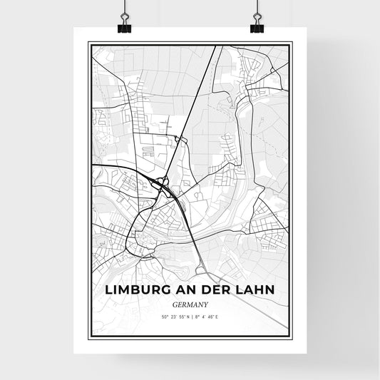 Limburg an der Lahn Germany - Premium City Map Poster