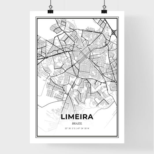 Limeira Brazil - Premium City Map Poster