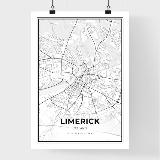 Limerick Ireland - Premium City Map Poster