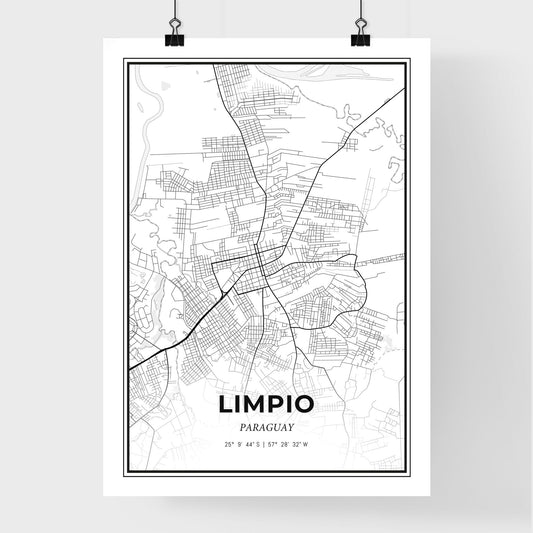 Limpio Paraguay - Premium City Map Poster