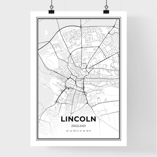 Lincoln England - Premium City Map Poster