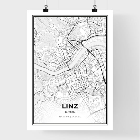 Linz Austria - Premium City Map Poster