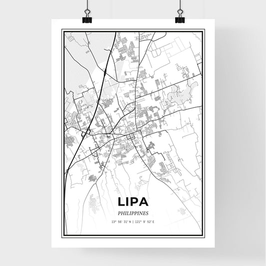 Lipa Philippines - Premium City Map Poster