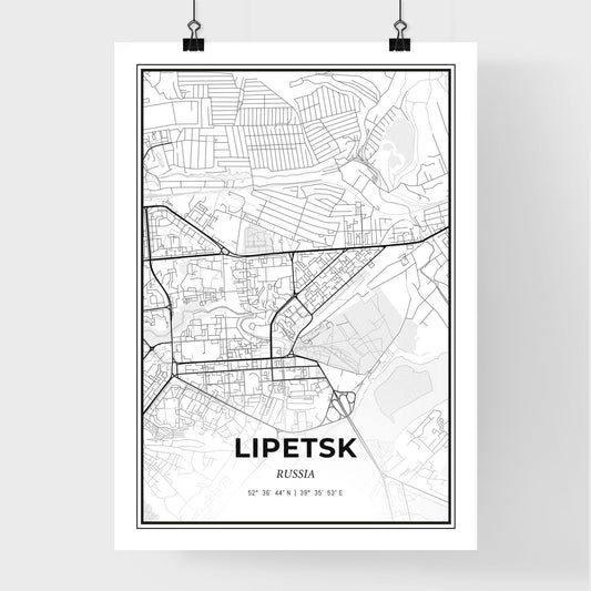 Lipetsk Russia - Premium City Map Poster
