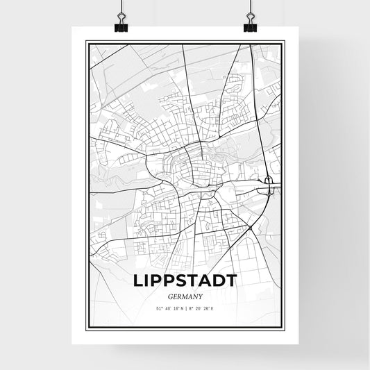 Lippstadt Germany - Premium City Map Poster