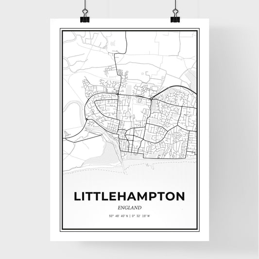 Littlehampton England - Premium City Map Poster