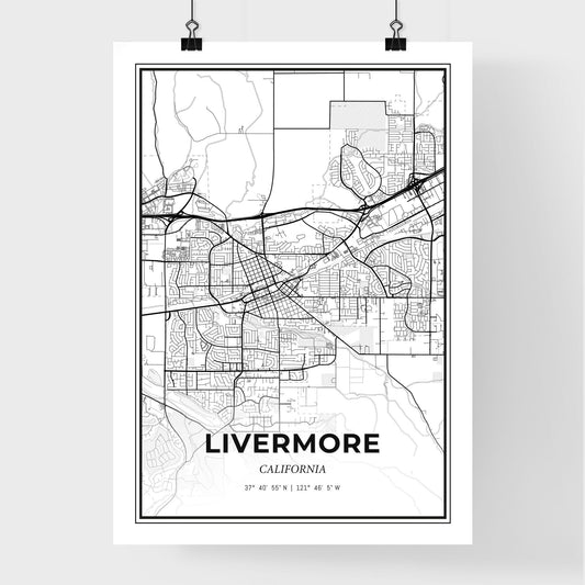 Livermore California - Premium City Map Poster
