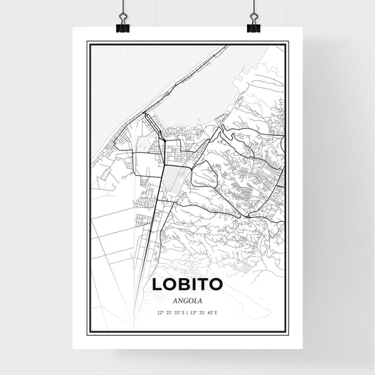 Lobito Angola - Premium City Map Poster