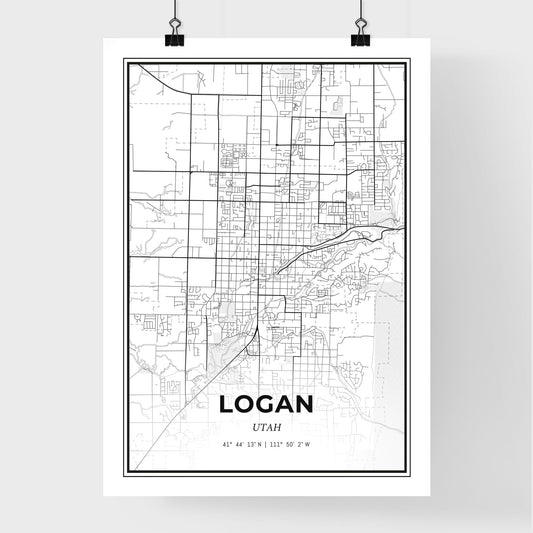 Logan Utah - Premium City Map Poster