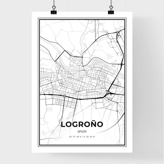 Logroño Spain - Premium City Map Poster
