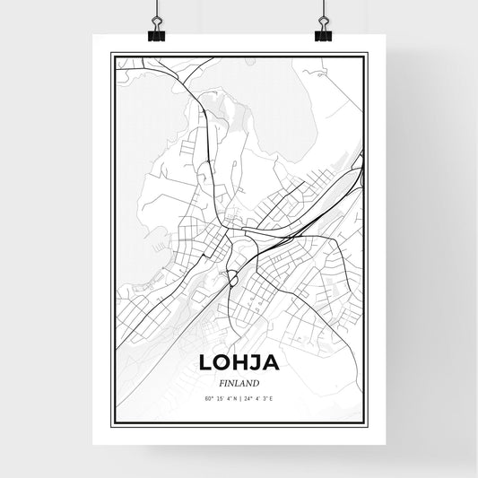 Lohja Finland - Premium City Map Poster