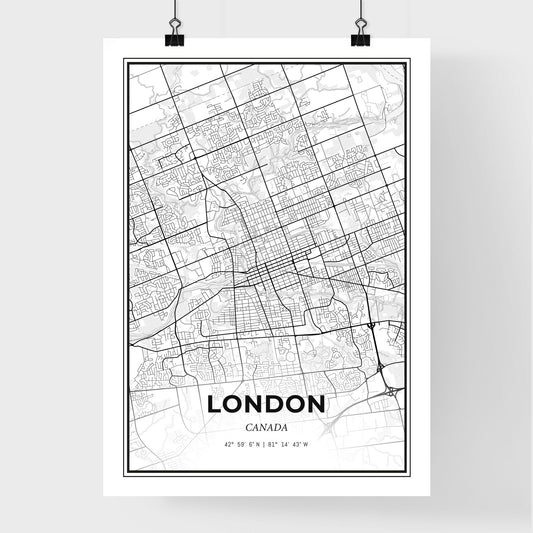 London Canada - Premium City Map Poster