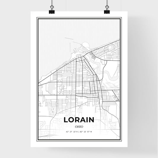 Lorain Ohio - Premium City Map Poster